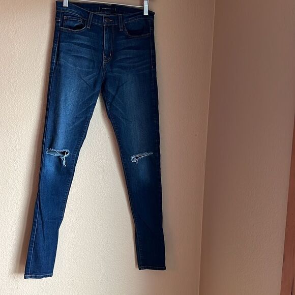 Flying Monkey Platinum Jeans Dark wash with fading and distressing USA 28 - Picture 1 of 9